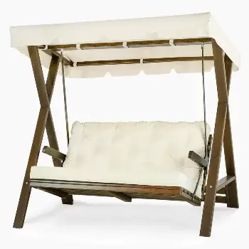 Ahşap bahçe salıncağı